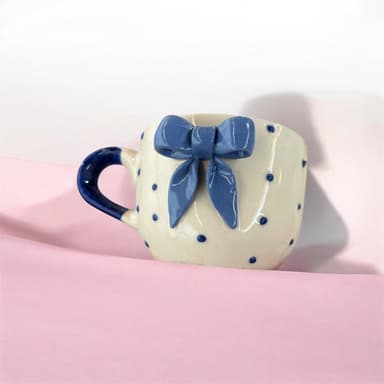 Navy Bow Mug 1