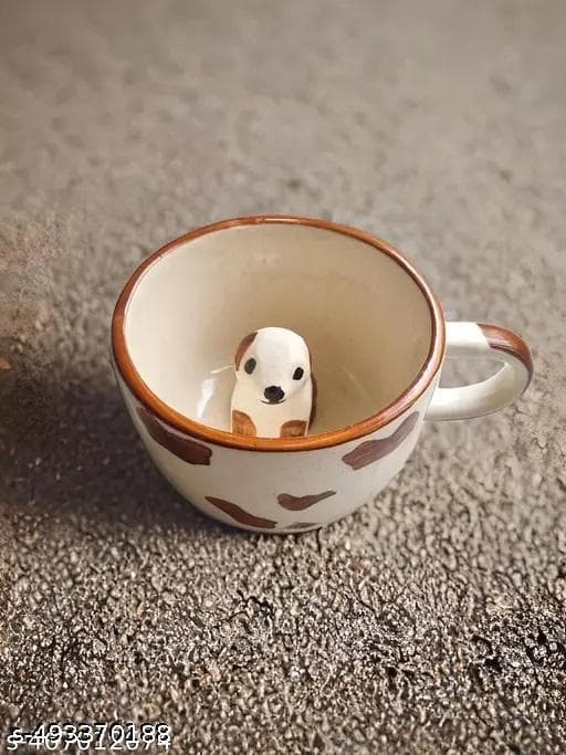 Spotted Puppy Peekaboo Mug