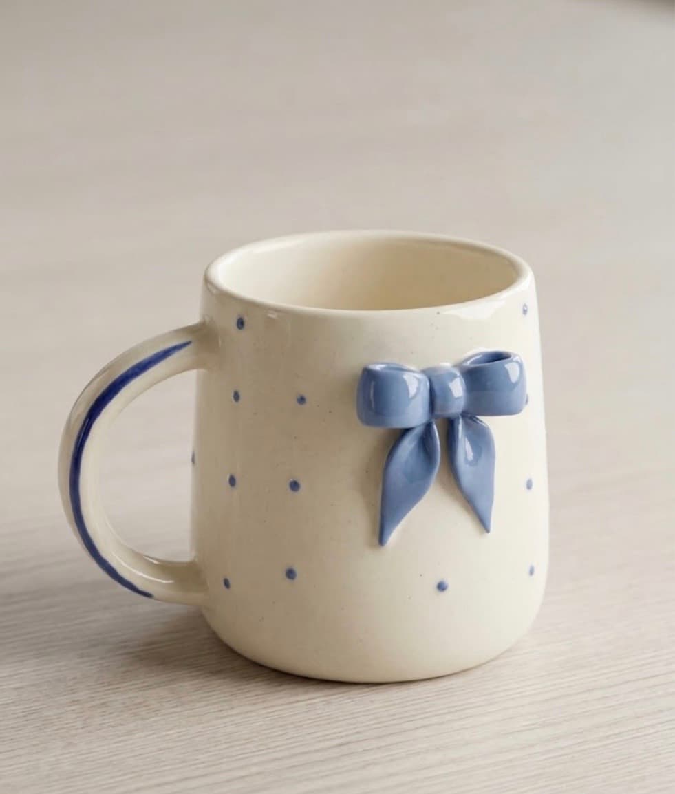 Blue Bow Mug
