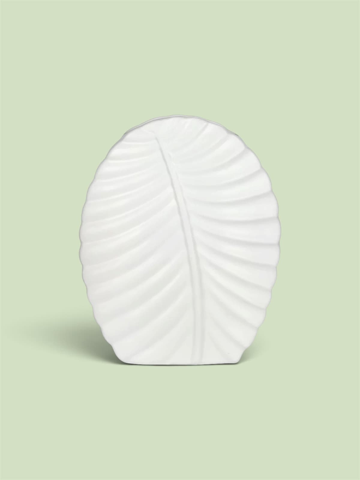 White Leaf Vase