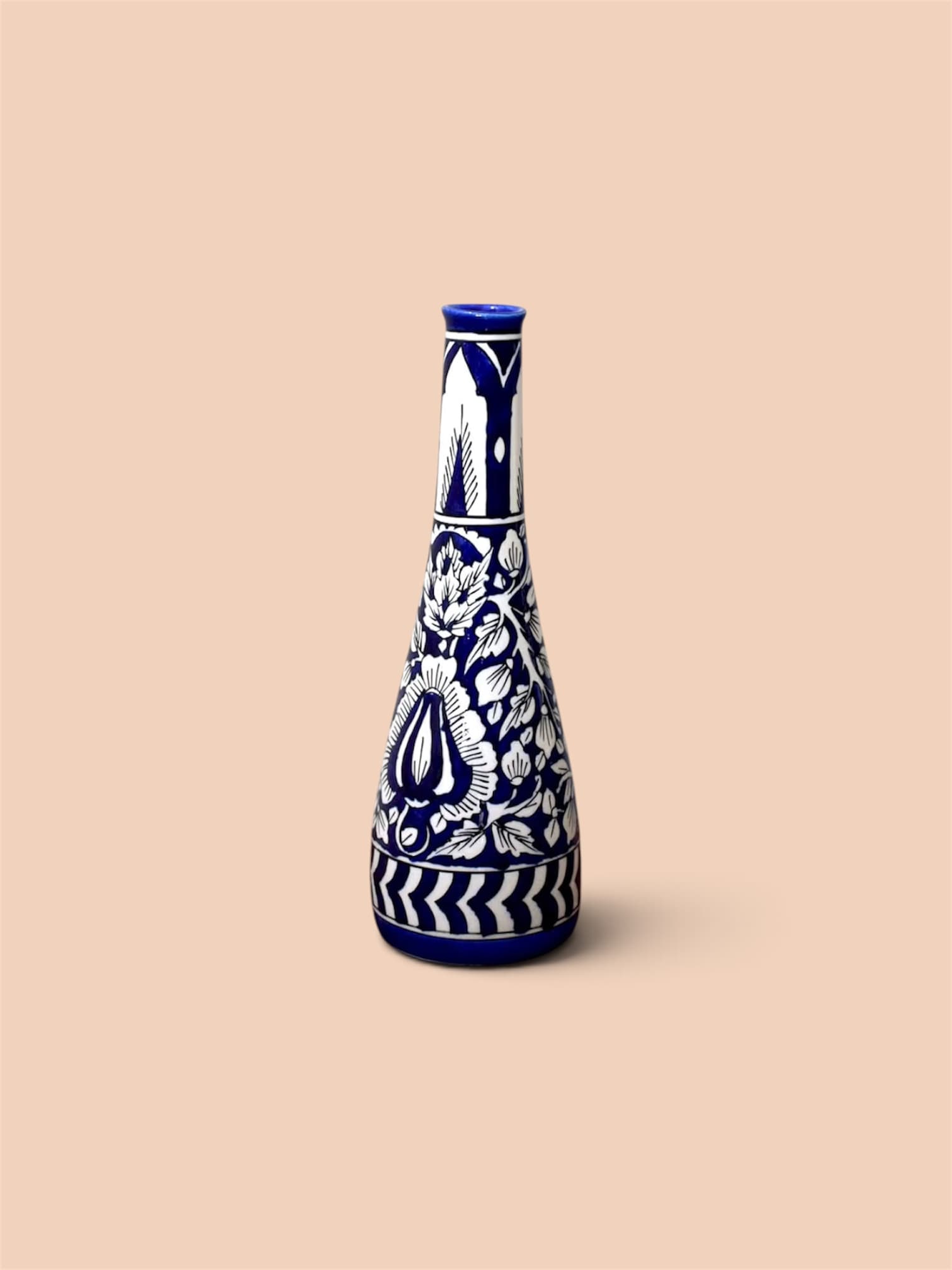 Blue Floral Vase