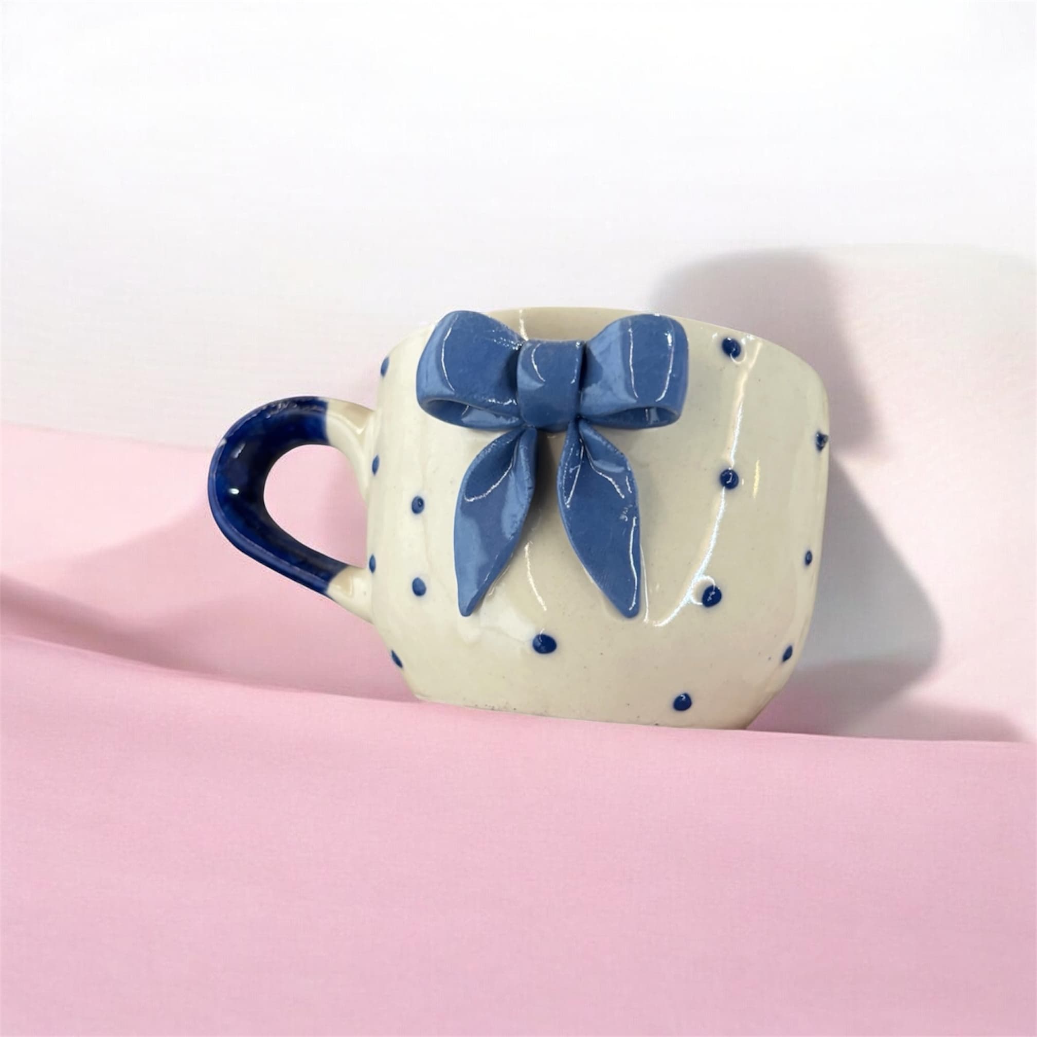 Navy Bow Mug