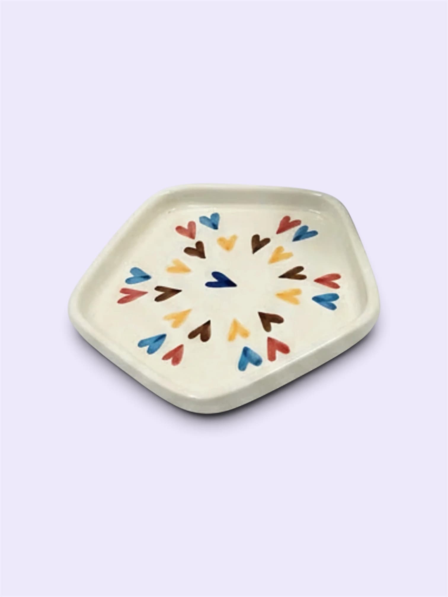 Rainbow Hearts Plate